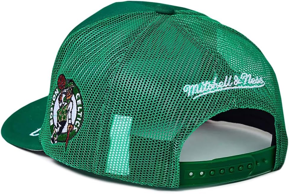 Mitchell & Ness Boston Celtics 2008 NBA Finals Champions Foam Front Trucker Cap, Adjustable Hat Green