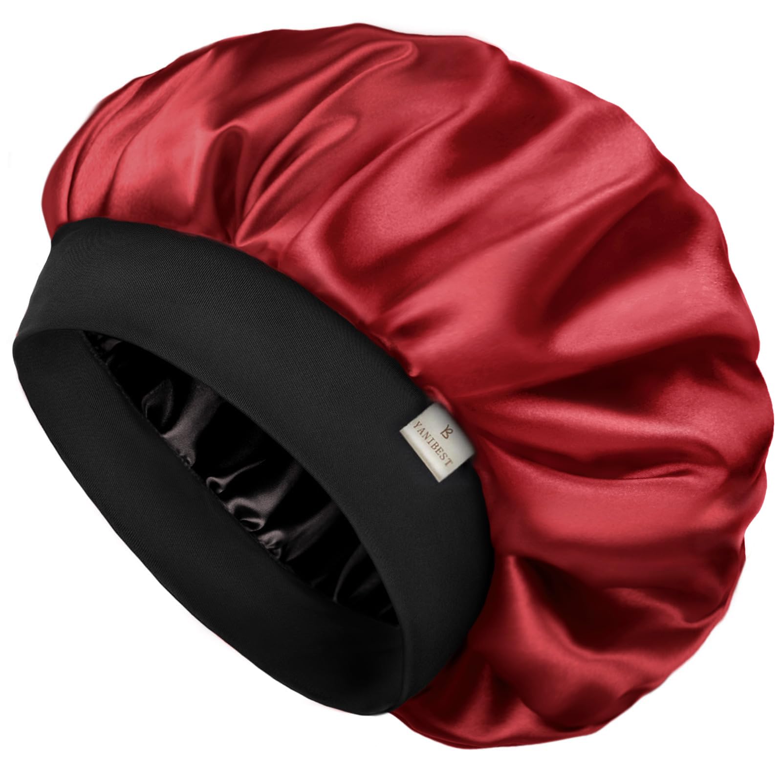 YANIBEST Silk Bonnet for Men Women Hair Bonnet for Sleeping Double Layer Satin Bonnet for Natural Curly Hair Unisex Sleep Cap