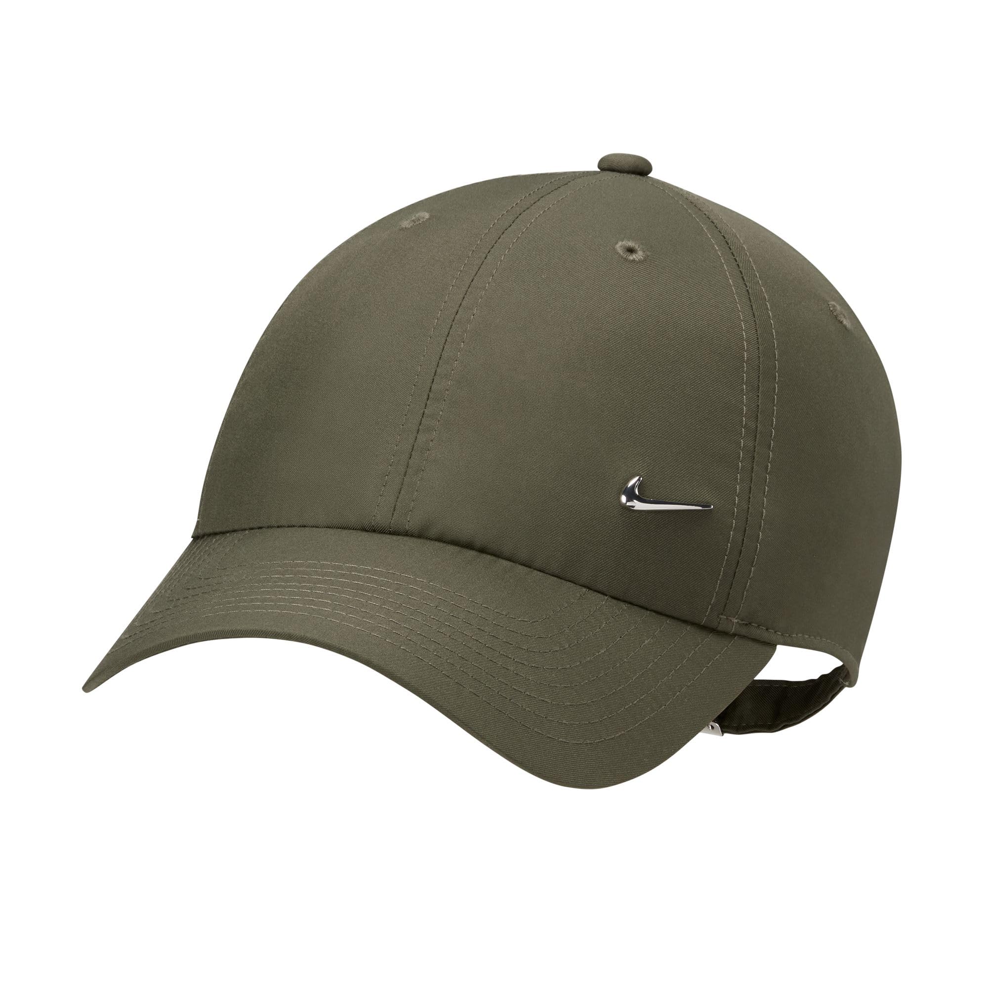 Nike Unisex Adult Dri-FIT Club Unstructured Metal Swoosh Cap Hat | Mens and Womens