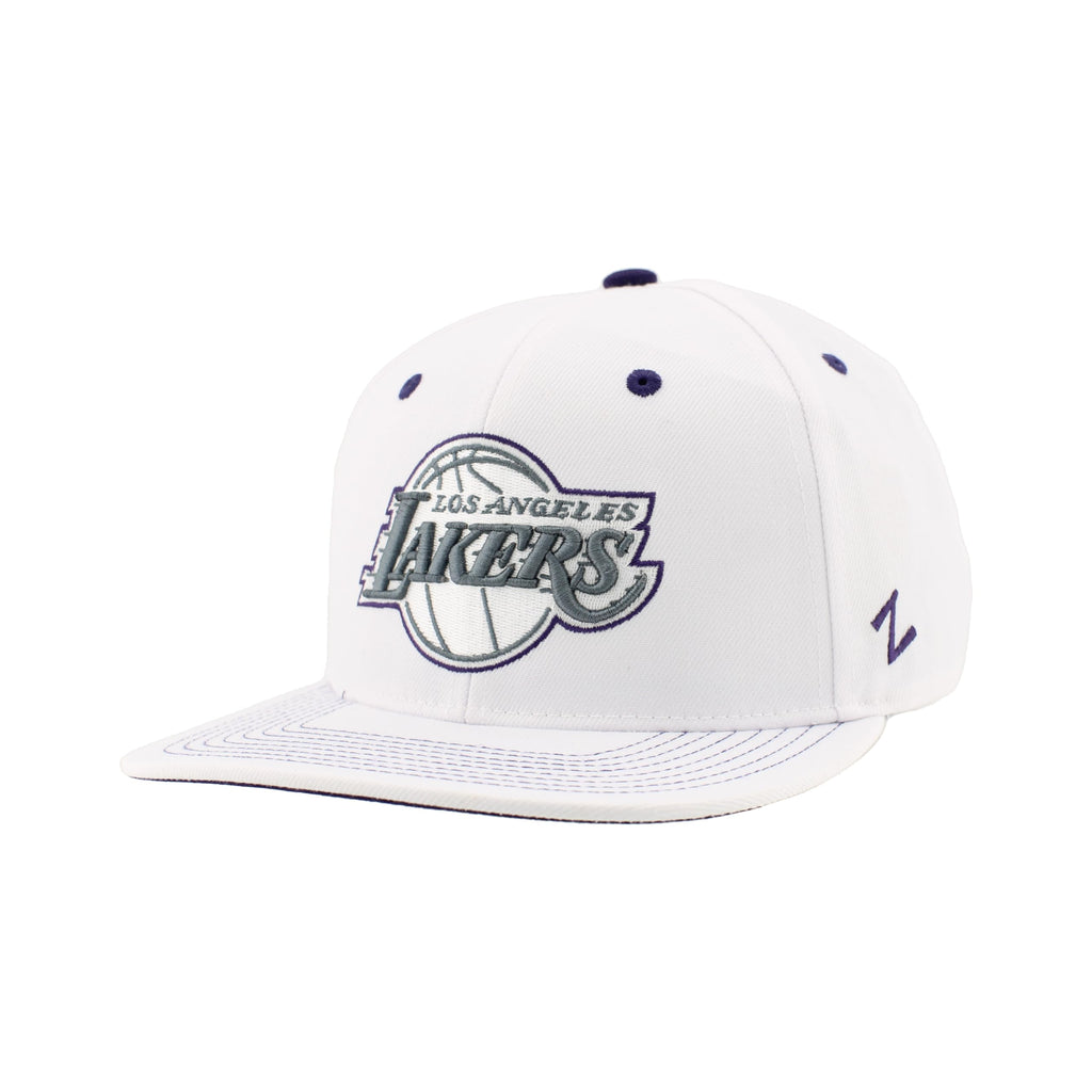 ZHATS NBA Unisex-Adult NBA Officially Licensed Adjustable Snapback Hat Flat Bill Z11 Pop White