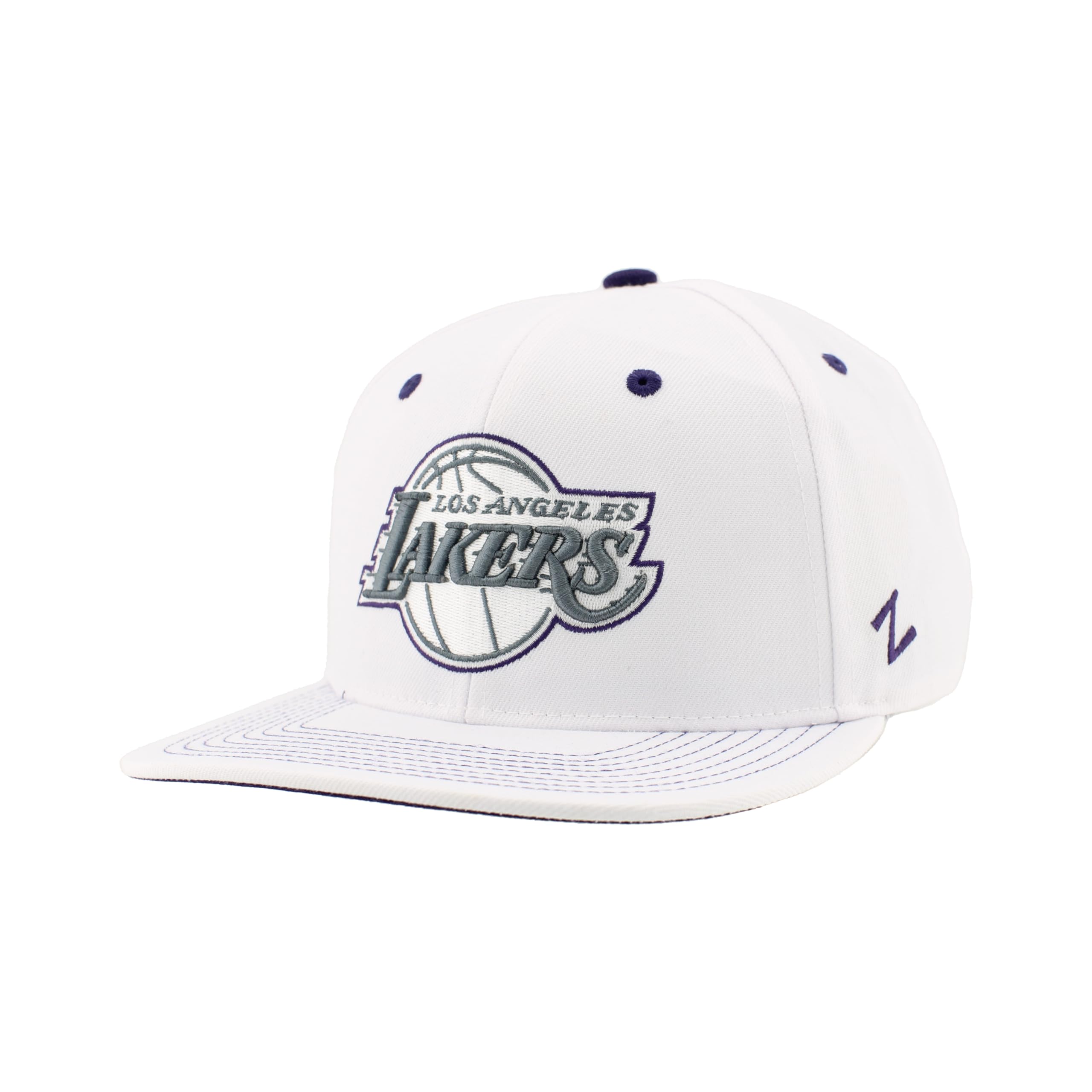 ZHATS NBA Unisex-Adult NBA Officially Licensed Adjustable Snapback Hat Flat Bill Z11 Pop White