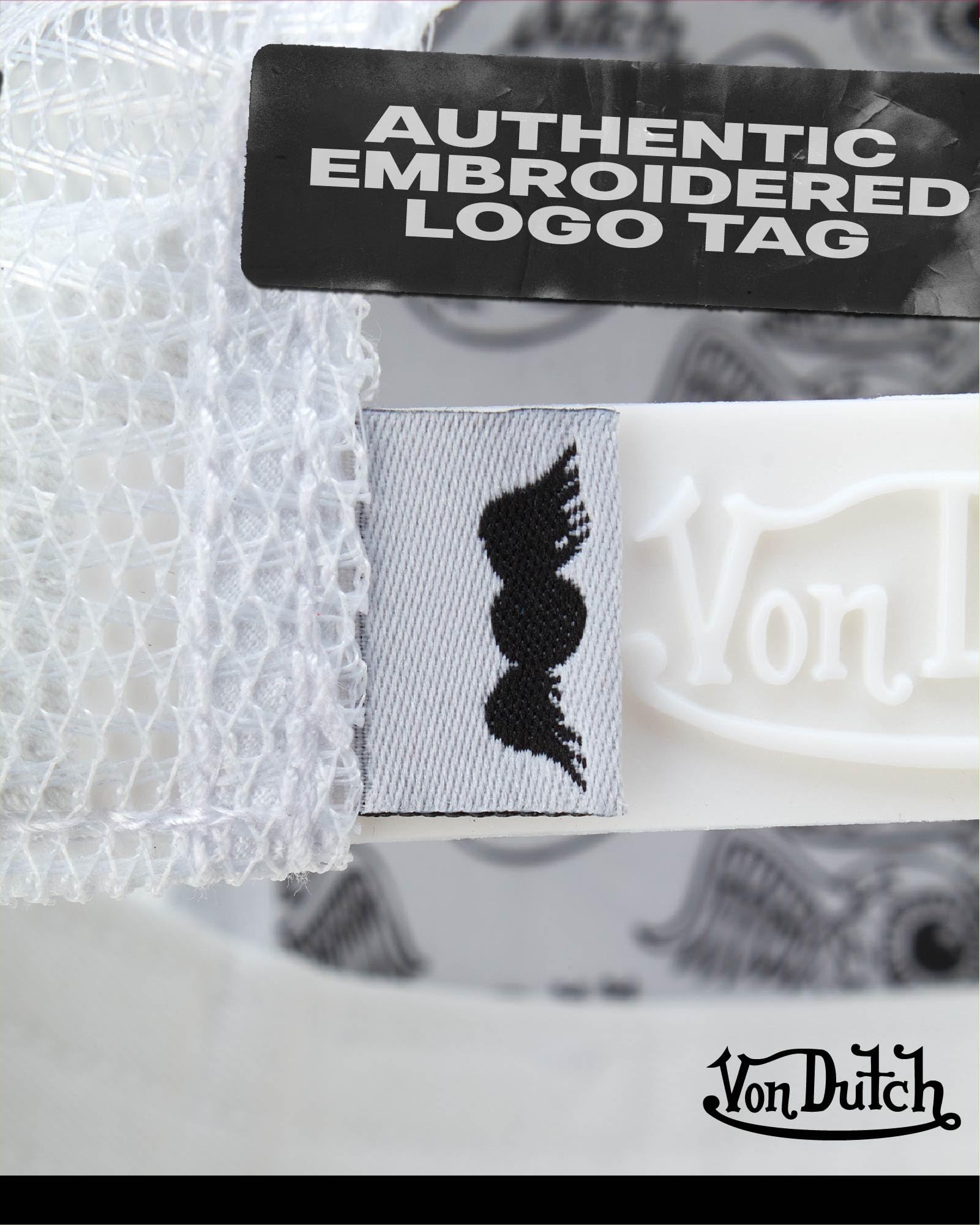 Von Dutch Unisex Trucker Hat - Retro Classic Solid Color Mesh Back Snapback Baseball Cap for Men & Women, Size One Size, White