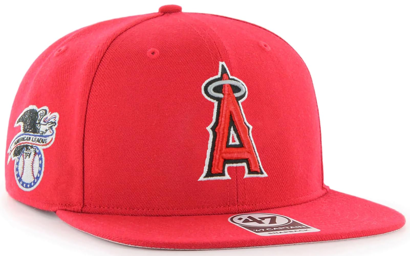 47 MLB Sure Shot Captain Hat Adjustable Structured 6-Panel Snapback Hat Cap, Adult One Size Fits All