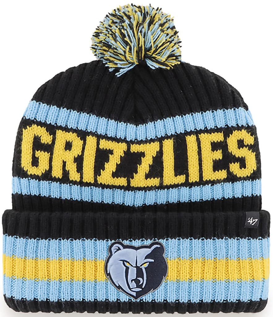 47 NHL Unisex-Adult Team Color Officially Licensed Primary Logo Bering Sport Knit Cuffed Pom Beanie Cold Weather Hat