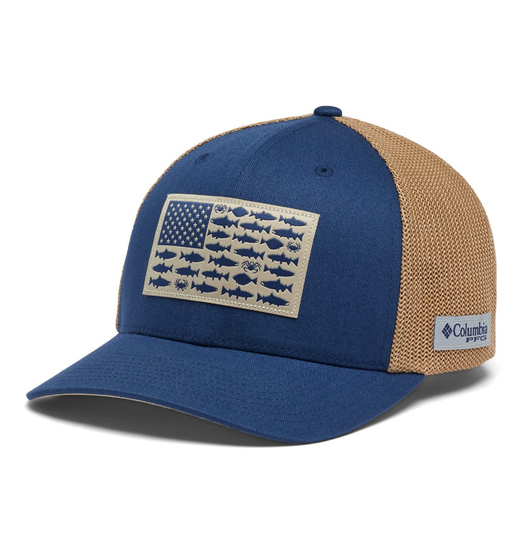 Columbia Unisex PFG Fish Flag Mesh Ball Cap