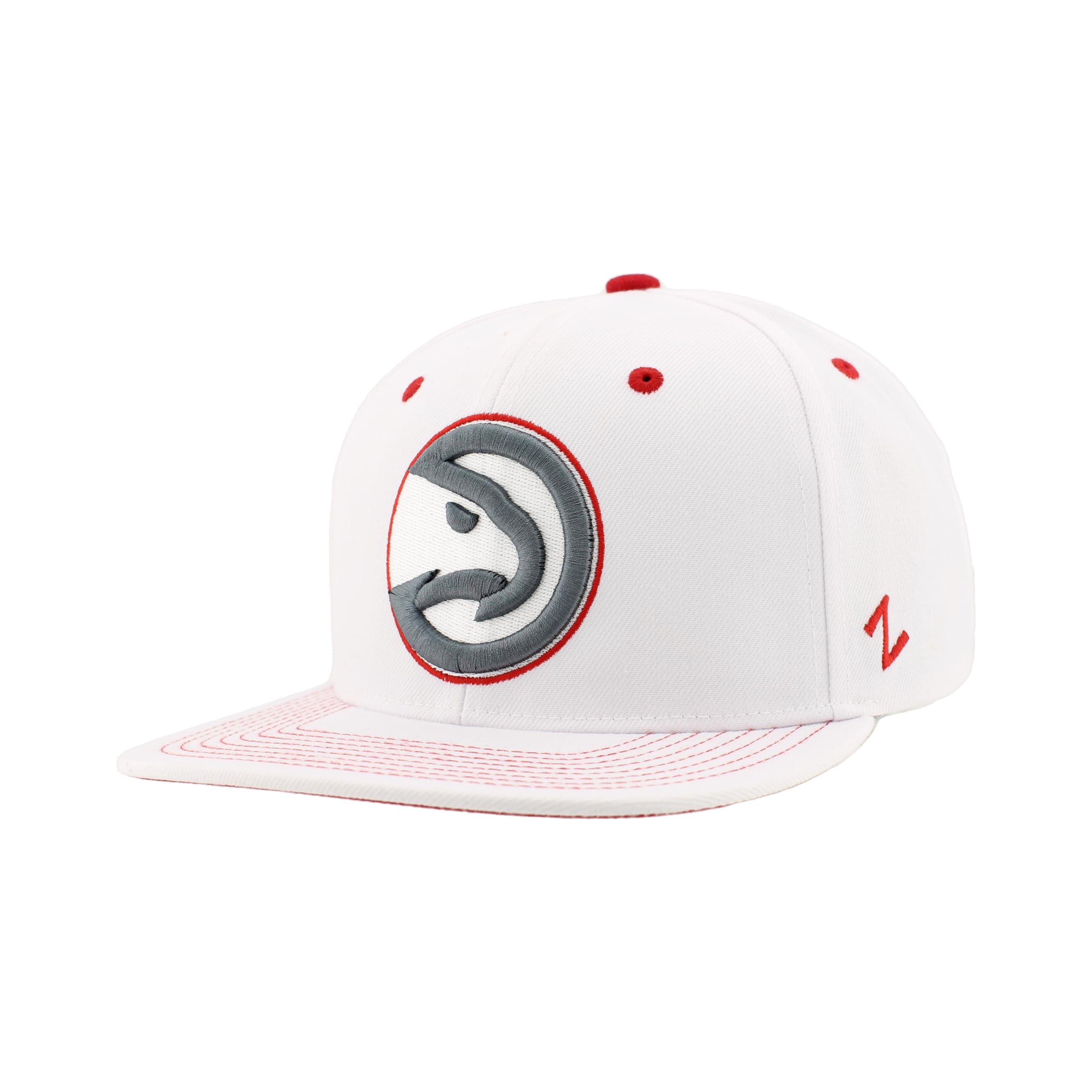 ZHATS NBA Unisex-Adult NBA Officially Licensed Adjustable Snapback Hat Flat Bill Z11 Pop White