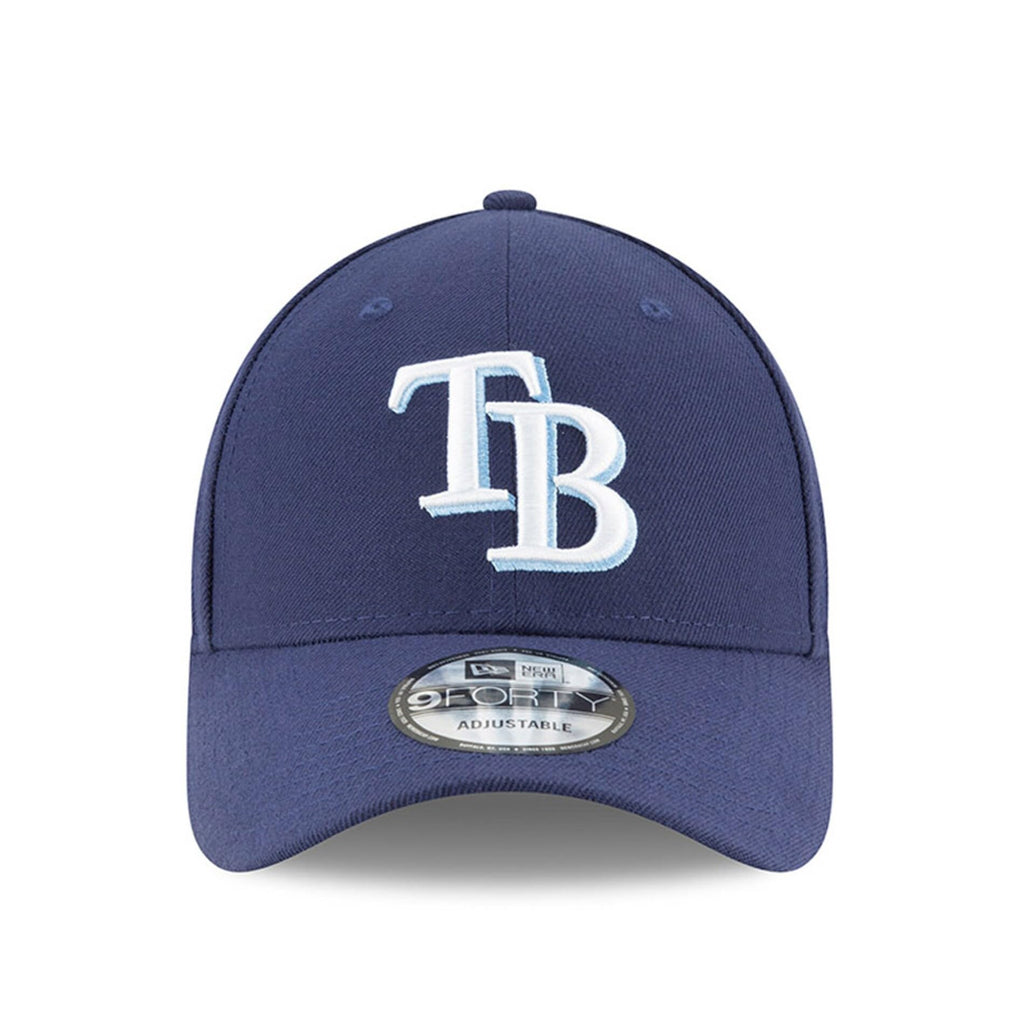 New Era MLB The League 9FORTY Team Color Primary Logo Adjustable Hat Cap One Size Fits All - Tampa Bay Rays Navy