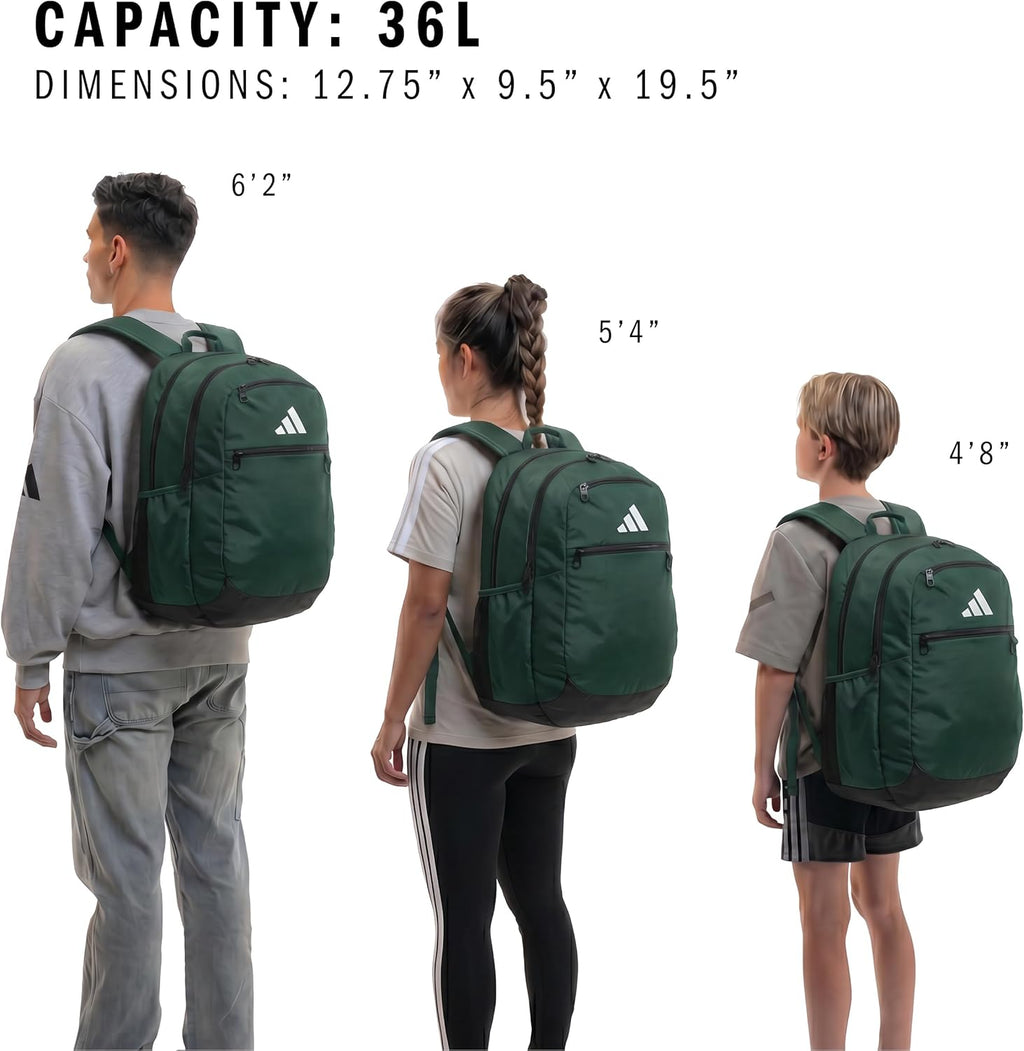 adidas Striker 3 Team Sports Backpack – Daypack for Sports Gym Travel, 36L