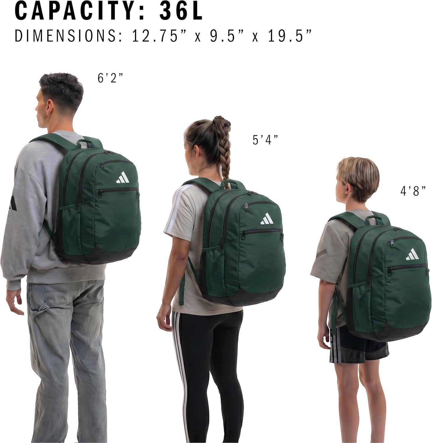adidas Striker 3 Team Sports Backpack – Daypack for Sports Gym Travel, 36L