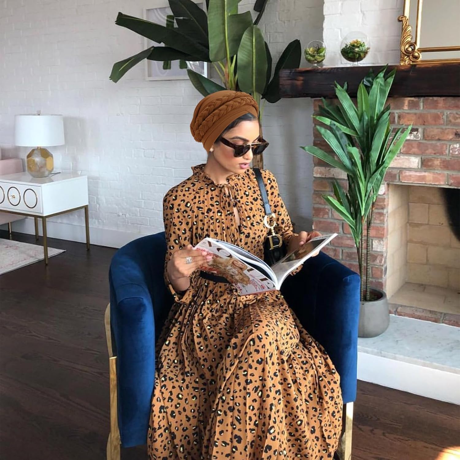 African Women Turban Caps Pre-Tied Twisted Turbans Head Scarf for Women Hair Wraps Cover Beanie Cancer Chemo Headwear
