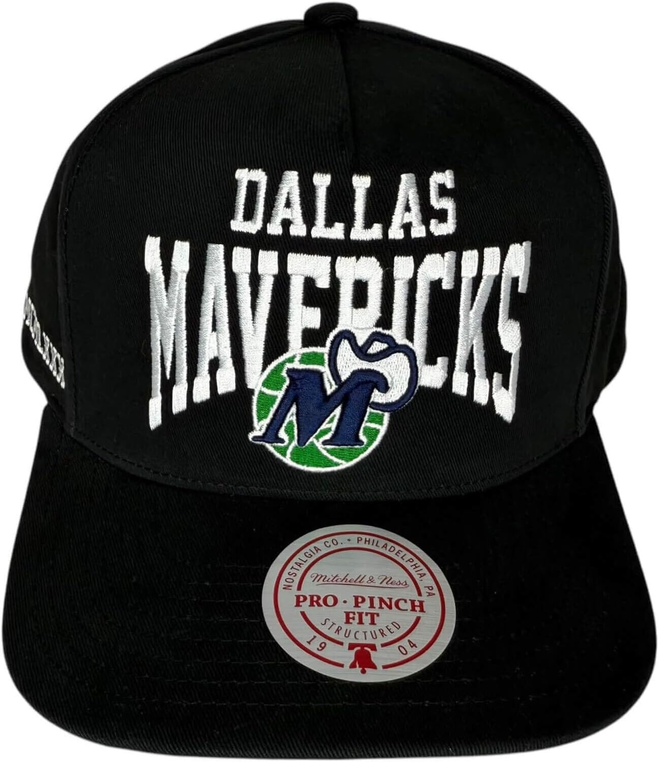 Mitchell & Ness Dallas Mavericks Big Time Pro Hardwood Classic Snapback Hat Cap - Black