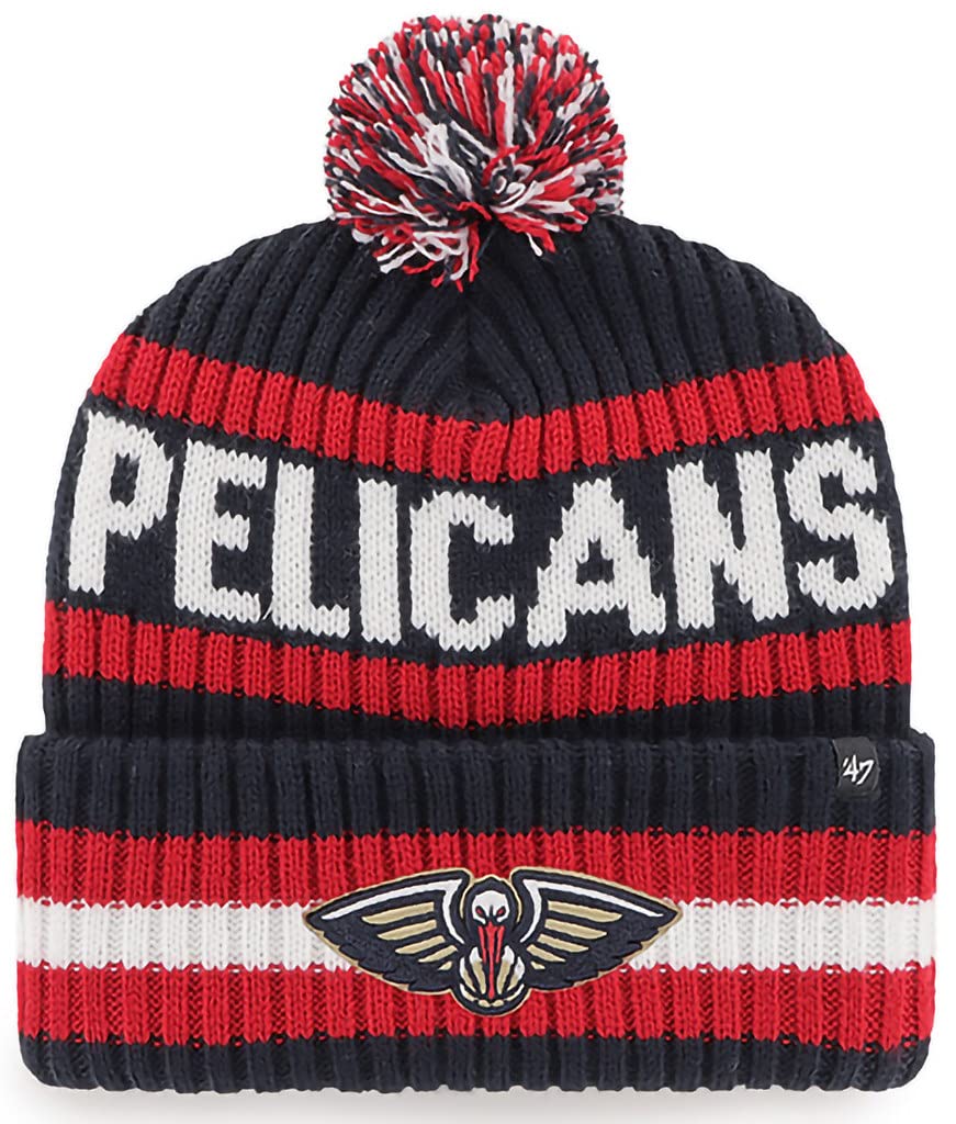 47 NHL Unisex-Adult Team Color Officially Licensed Primary Logo Bering Sport Knit Cuffed Pom Beanie Cold Weather Hat