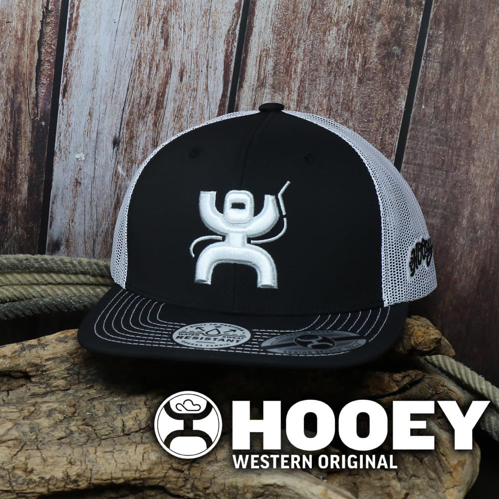 HOOEY Arc Trucker Hat for Men – Adjustable Snapback Baseball Cap - Western Work Hat for Welders Structured 6 Panel