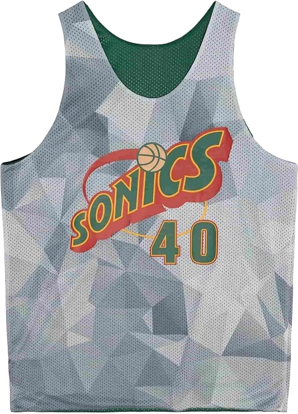 Mitchell & Ness Shawn Kemp Seattle Supersonics NBA Reversible Mesh Tank Top Jersey