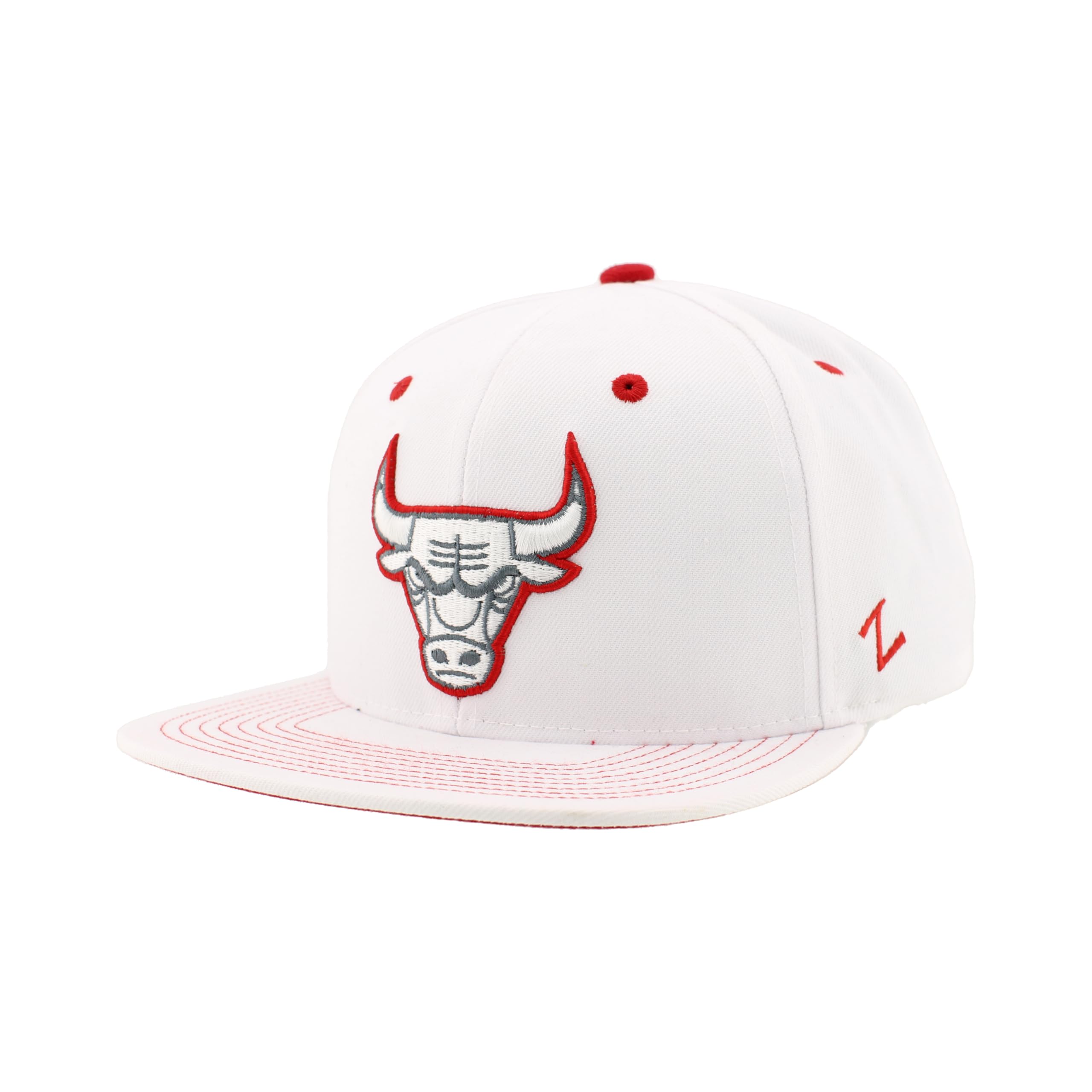 ZHATS NBA Unisex-Adult NBA Officially Licensed Adjustable Snapback Hat Flat Bill Z11 Pop White