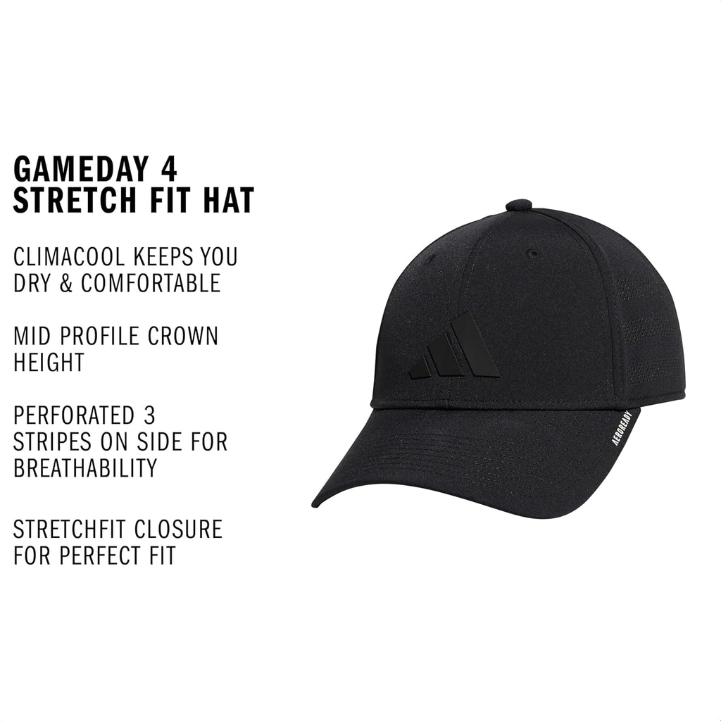 adidas Gameday Structured Stretch Fit Hat 4.0