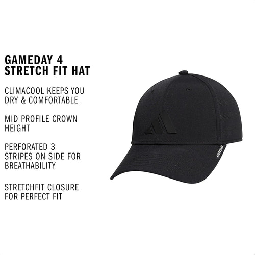 adidas Gameday Structured Stretch Fit Hat 4.0