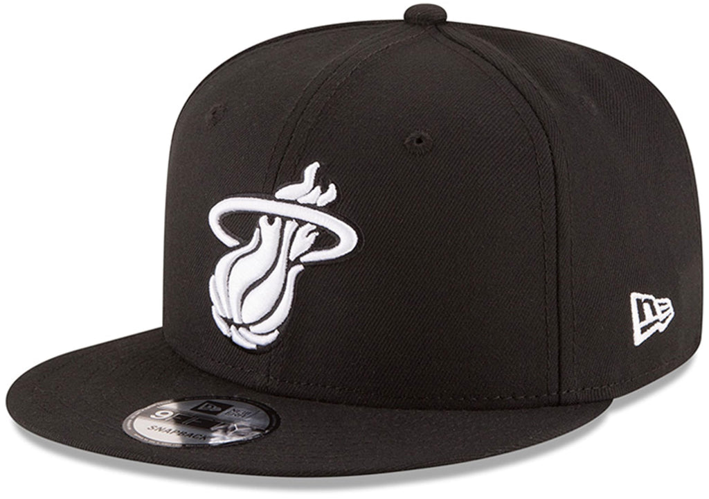 New Era NBA 9FIFTY Black White Adjustable Snapback Hat Cap One Size Fits All
