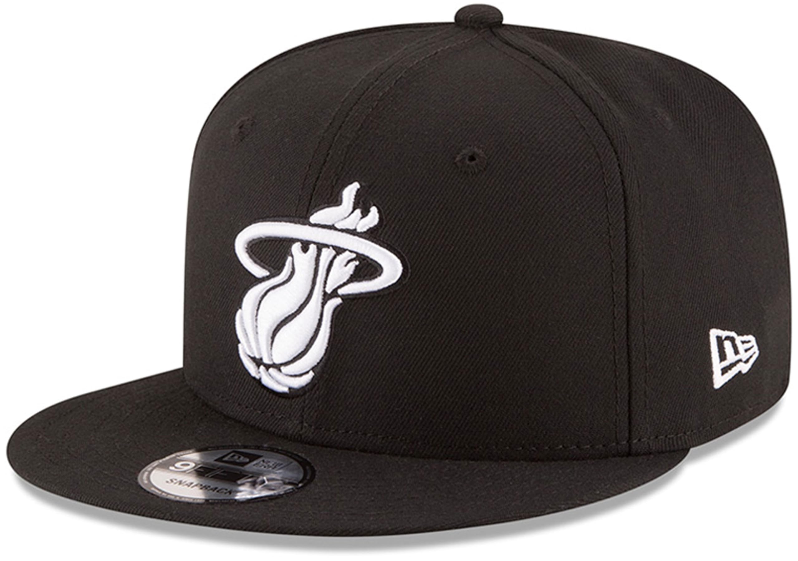 New Era NBA 9FIFTY Black White Adjustable Snapback Hat Cap One Size Fits All