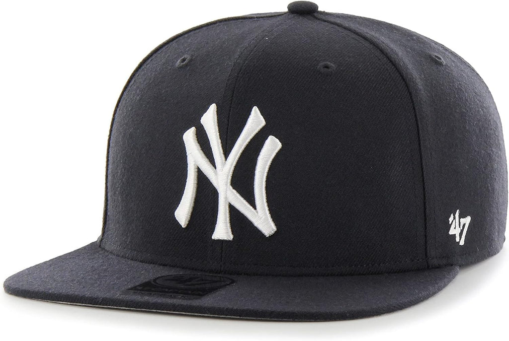 47 MLB Sure Shot Captain Hat Adjustable Structured 6-Panel Snapback Hat Cap, Adult One Size Fits All