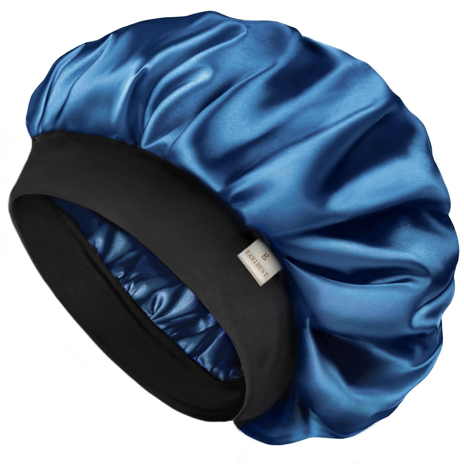 YANIBEST Silk Bonnet for Men Women Hair Bonnet for Sleeping Double Layer Satin Bonnet for Natural Curly Hair Unisex Sleep Cap
