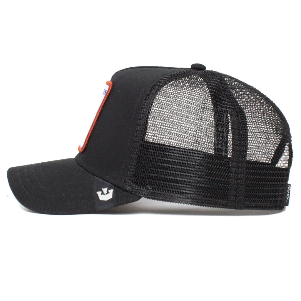 Goorin Bros. The Farm Unisex Original Adjustable Snapback Trucker Hat, Black (The Freedom Eagle), One Size