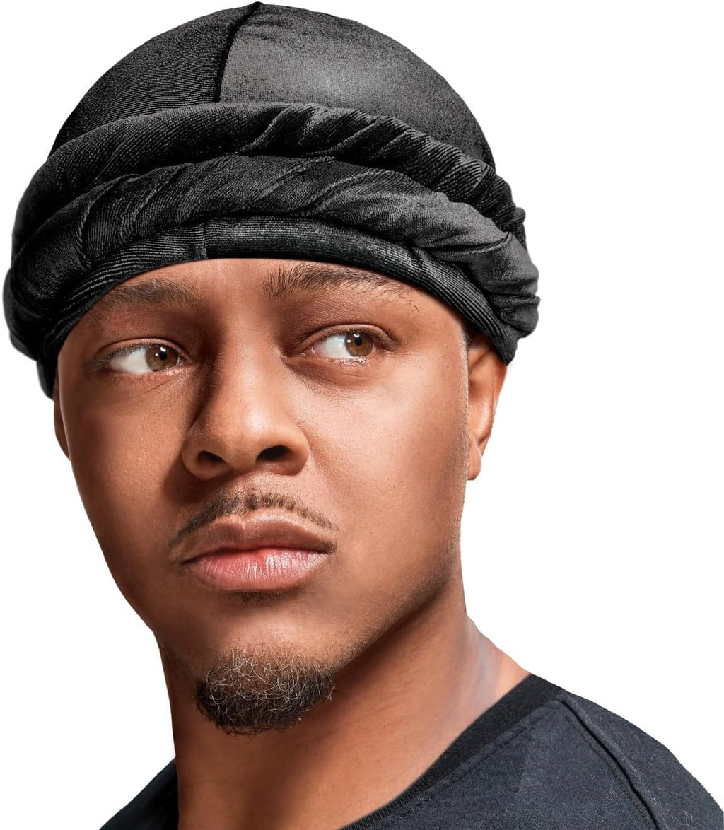 Red by Kiss Bow Wow Premium Satin Mens Turban – Anti Breakage Moisture Retention, Stylish Soft Light Comfort Headwear