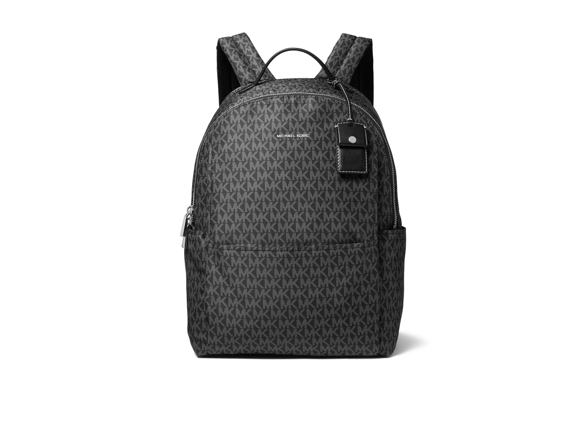 Michael Kors Sable Large Backpack, Silver-Tone Hardware/MK Signature Coated Twill/Storm