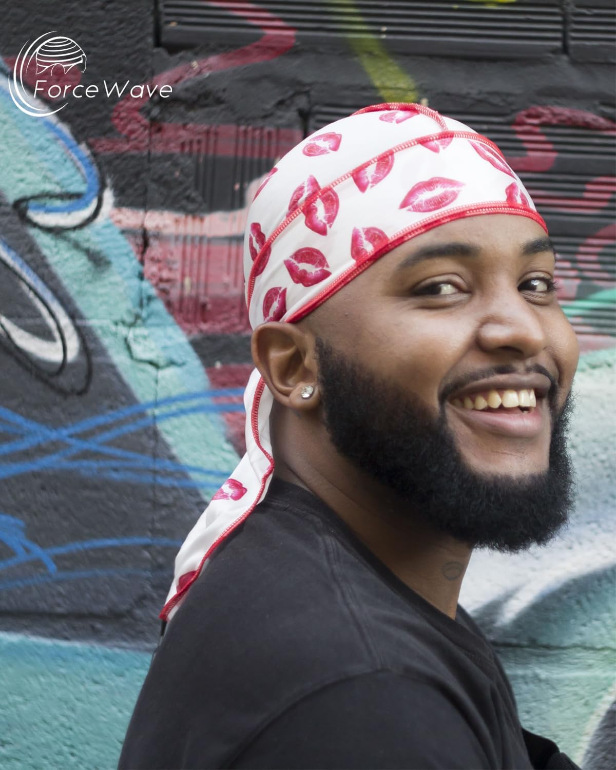 ForceWave Durag for Men Designer for Waves Silky Durag Du rag with Designed Pattern