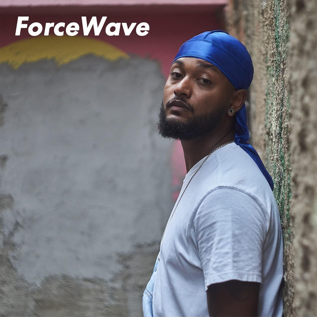 ForceWave 12 Pieces Silky Durag for Men Women Satin Durags for 360 Waves