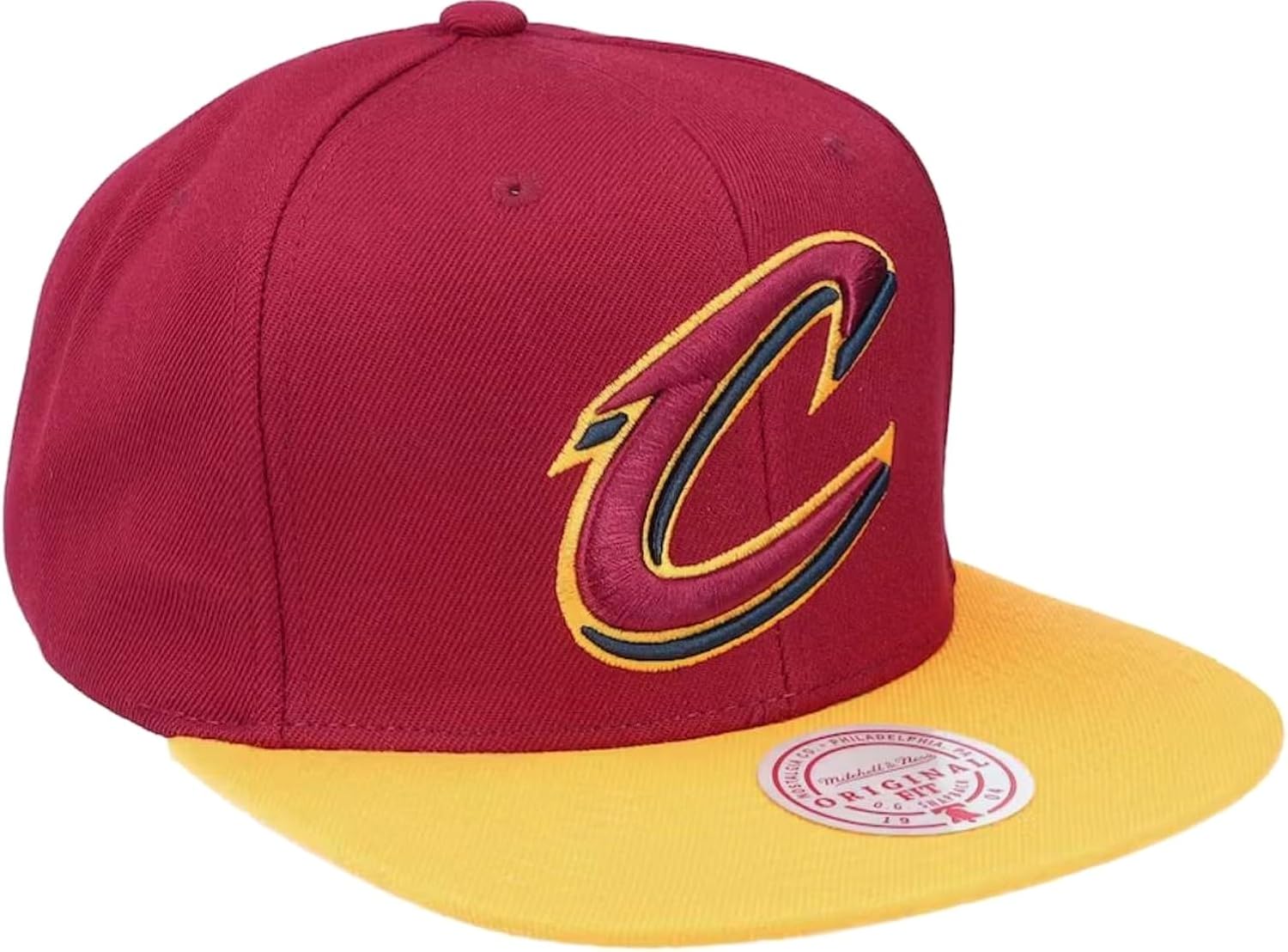 Mitchell & Ness Cleveland Cavaliers Core Basic Snapback Adjustable Hat Cap - Team Colors