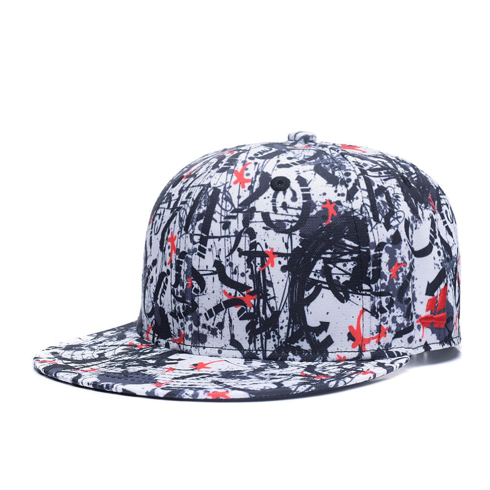 Quanhaigou Snapback Hat for Men Women,Hip Hop Style Colorful Flat Bill Hats Teens Adjustable Baseball Cap