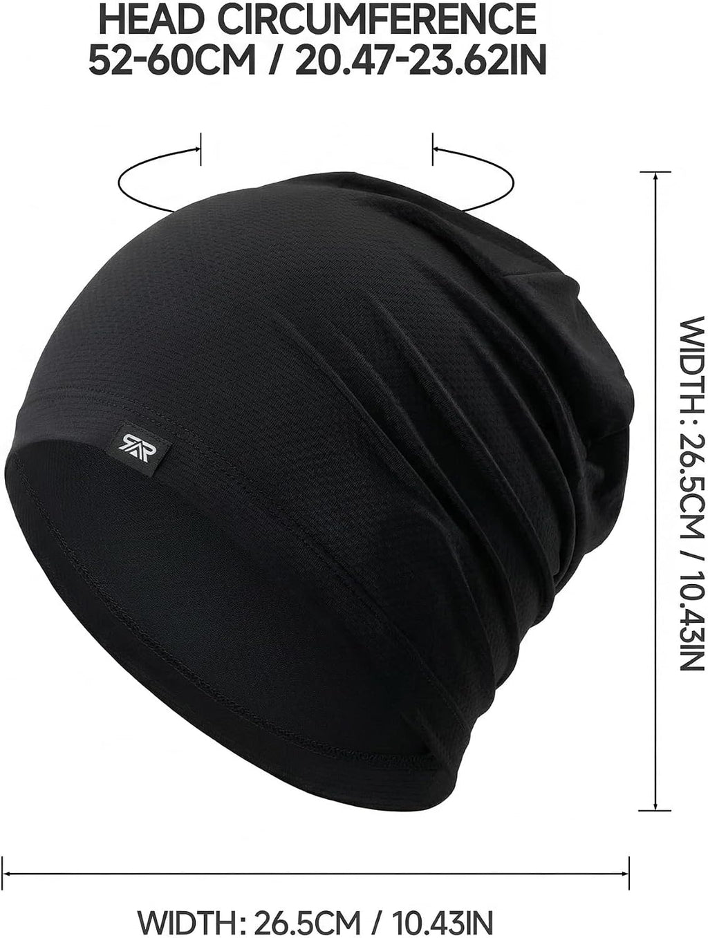 QINGLONGLIN 3Pcs Cooling Skull Cap for Men Women-Lightweight Breathable Beanie Hat, Thin Quick Dry Running Cap for Cycling
