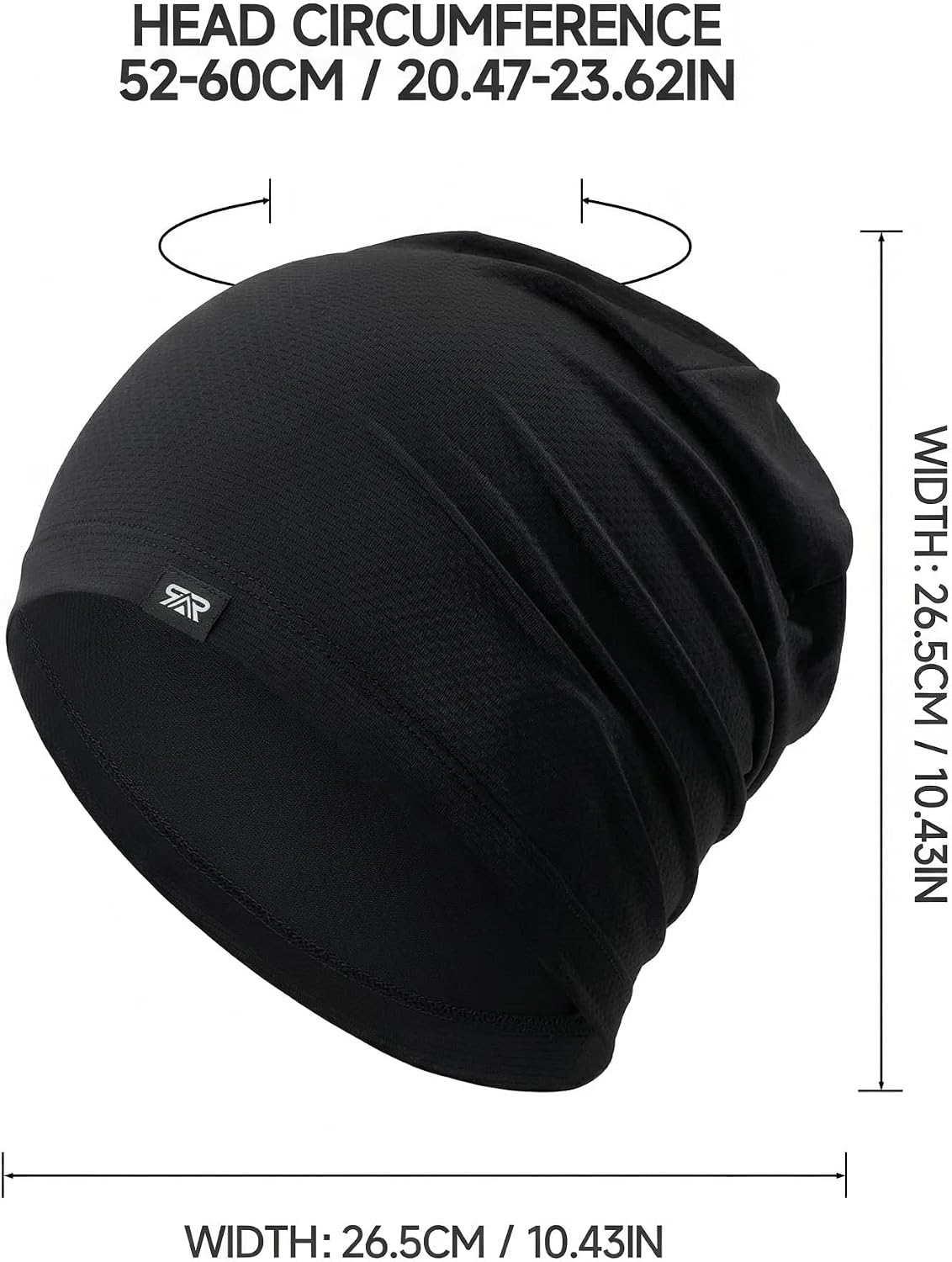QINGLONGLIN 3Pcs Cooling Skull Cap for Men Women-Lightweight Breathable Beanie Hat, Thin Quick Dry Running Cap for Cycling