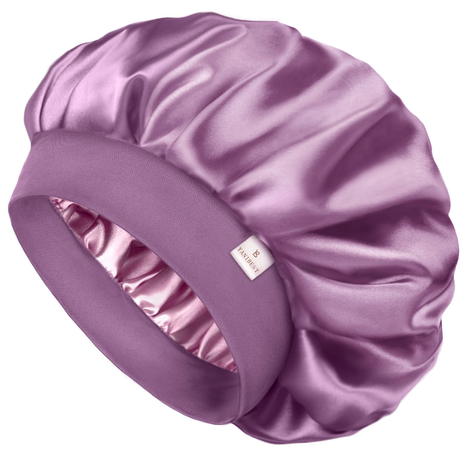YANIBEST Silk Bonnet for Men Women Hair Bonnet for Sleeping Double Layer Satin Bonnet for Natural Curly Hair Unisex Sleep Cap