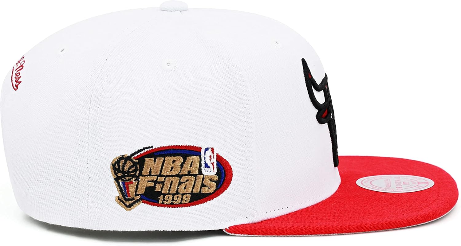 Mitchell & Ness Chicago Bulls 1998 NBA Finals Championship Series Snapback Hat- White/Red