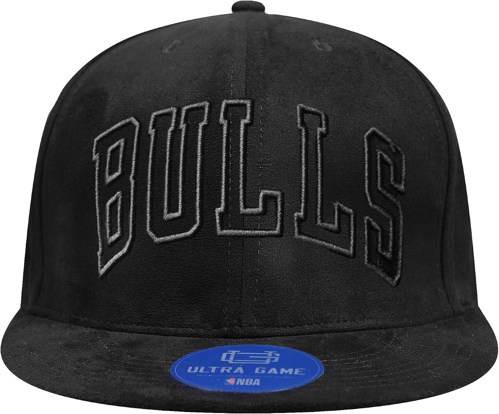 Ultra Game Mens NBA Official Suede Snap Back 3D Embroidered Team Logo Baseball Cap Hat