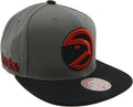 Mitchell & Ness Atlanta Hawks Storm Front HWC Snapback Hat Cap - Gray