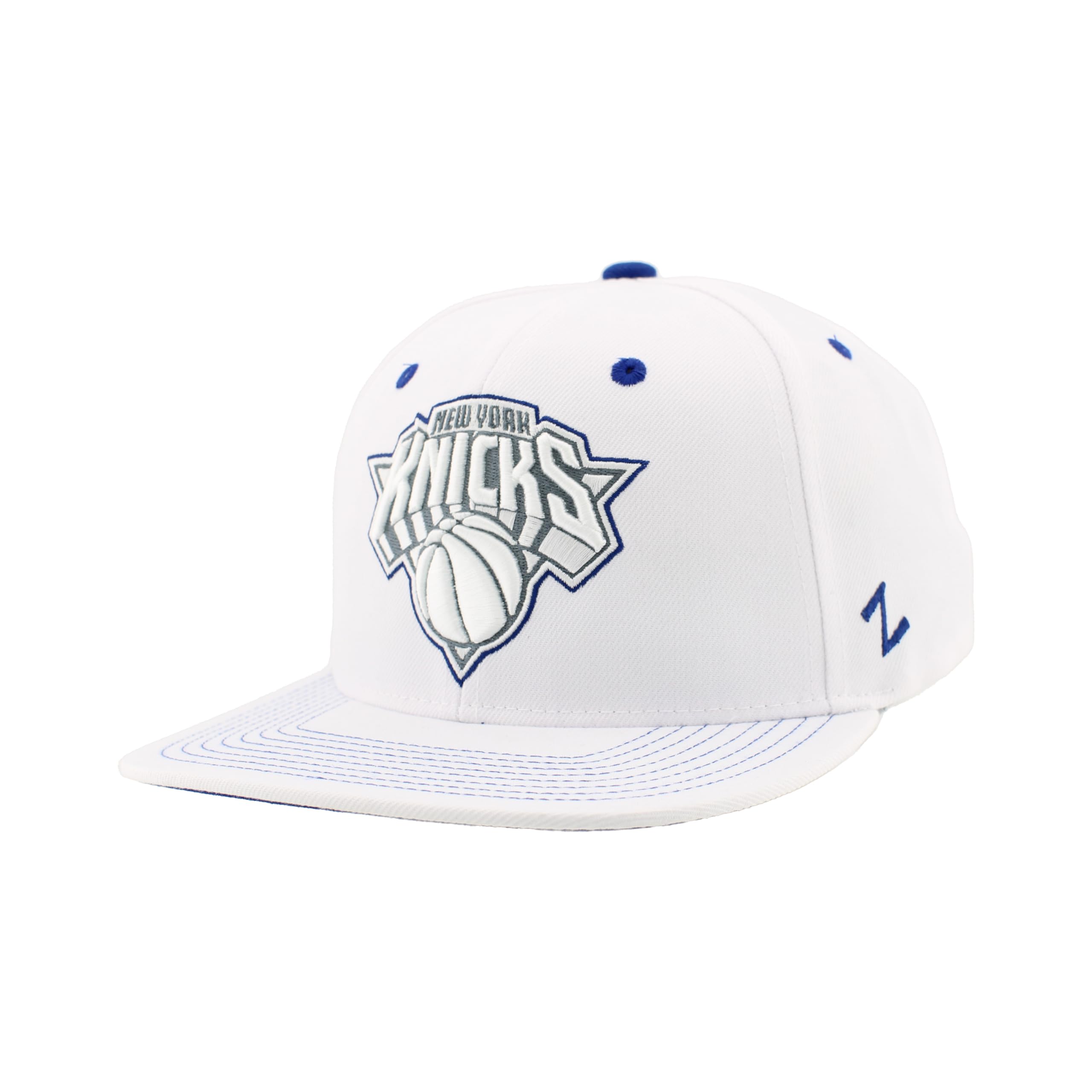 ZHATS NBA Unisex-Adult NBA Officially Licensed Adjustable Snapback Hat Flat Bill Z11 Pop White