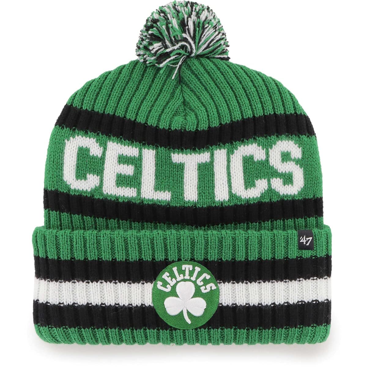 47 NHL Unisex-Adult Team Color Officially Licensed Primary Logo Bering Sport Knit Cuffed Pom Beanie Cold Weather Hat