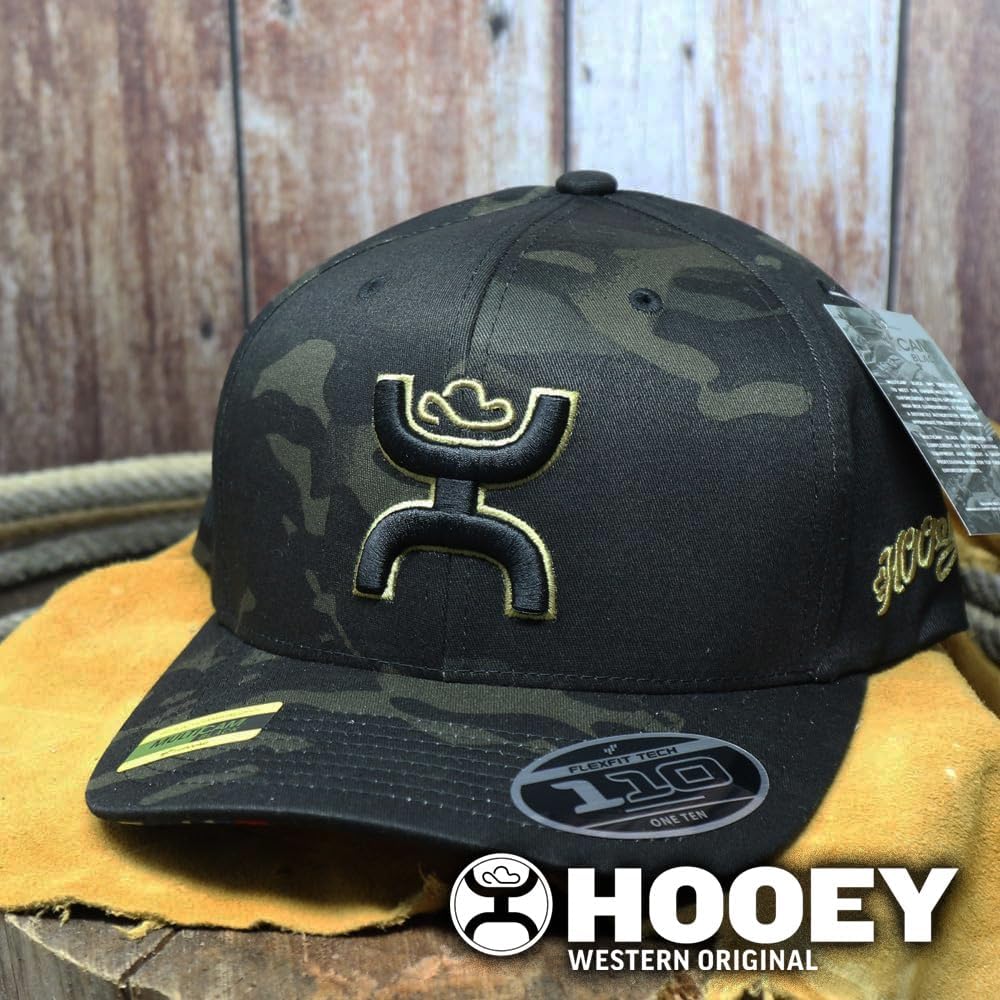 HOOEY Chris Kyle Adjustable Snapback Hat – Mid Profile 6-Panel Breathable Mesh Baseball Cap, Trucker Hat for Men and Women