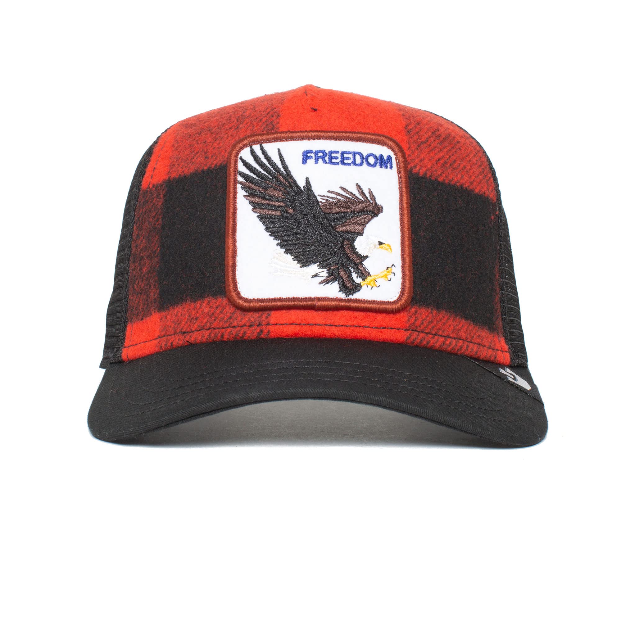 Goorin Bros. The Farm Plaid/Wool Unisex Trucker Hat, Red (Ski Free), One Size