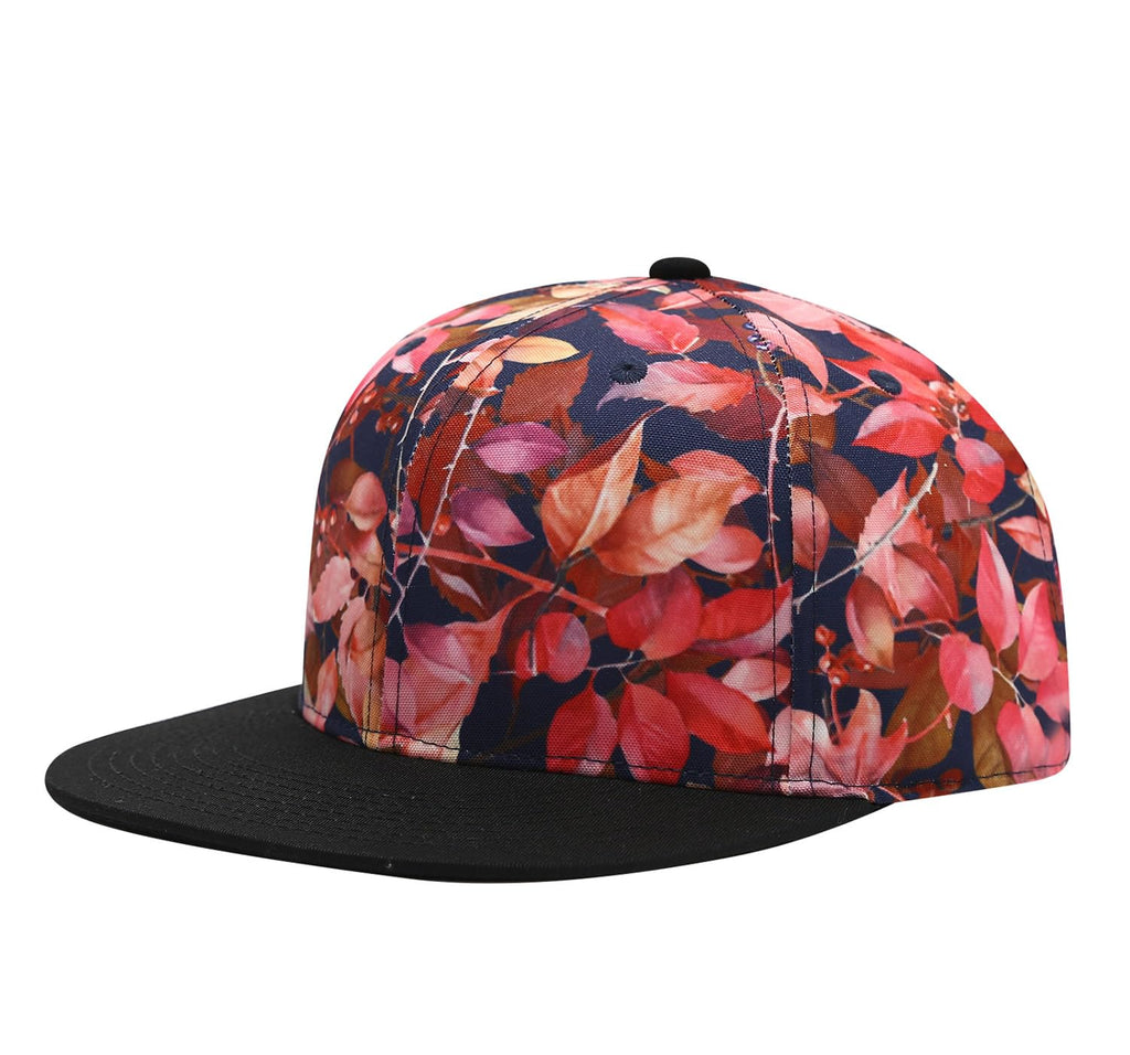 Quanhaigou Snapback Hat for Men Women,Hip Hop Style Colorful Flat Bill Hats Teens Adjustable Baseball Cap