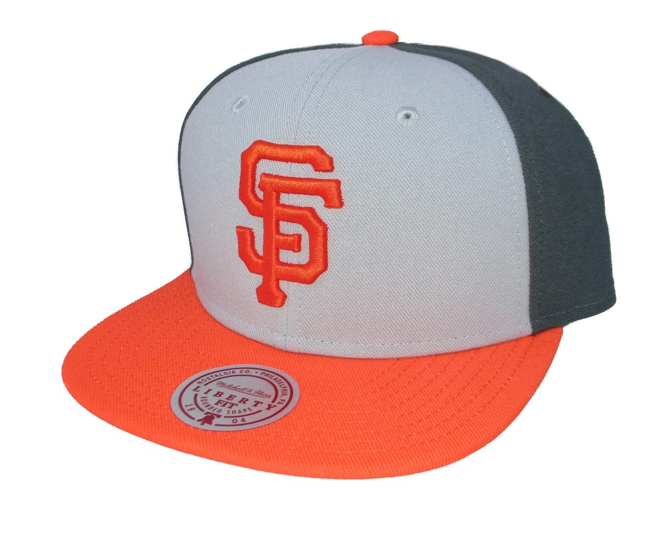 Mitchell & Ness MLB Triple Play Liberty Snapback Adjustable Hat Cap - Gray/Team Colors
