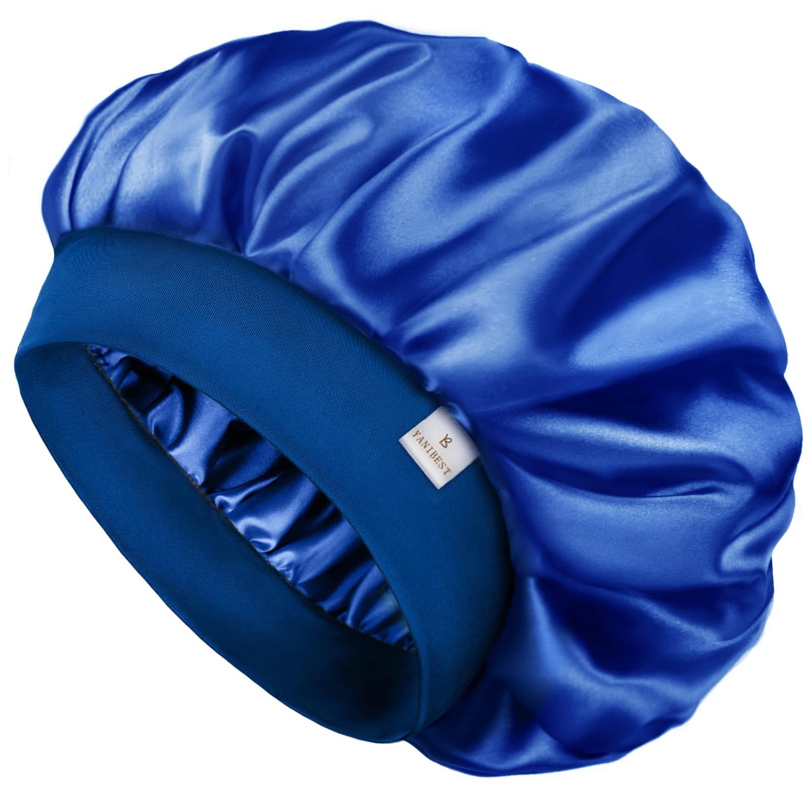 YANIBEST Silk Bonnet for Men Women Hair Bonnet for Sleeping Double Layer Satin Bonnet for Natural Curly Hair Unisex Sleep Cap