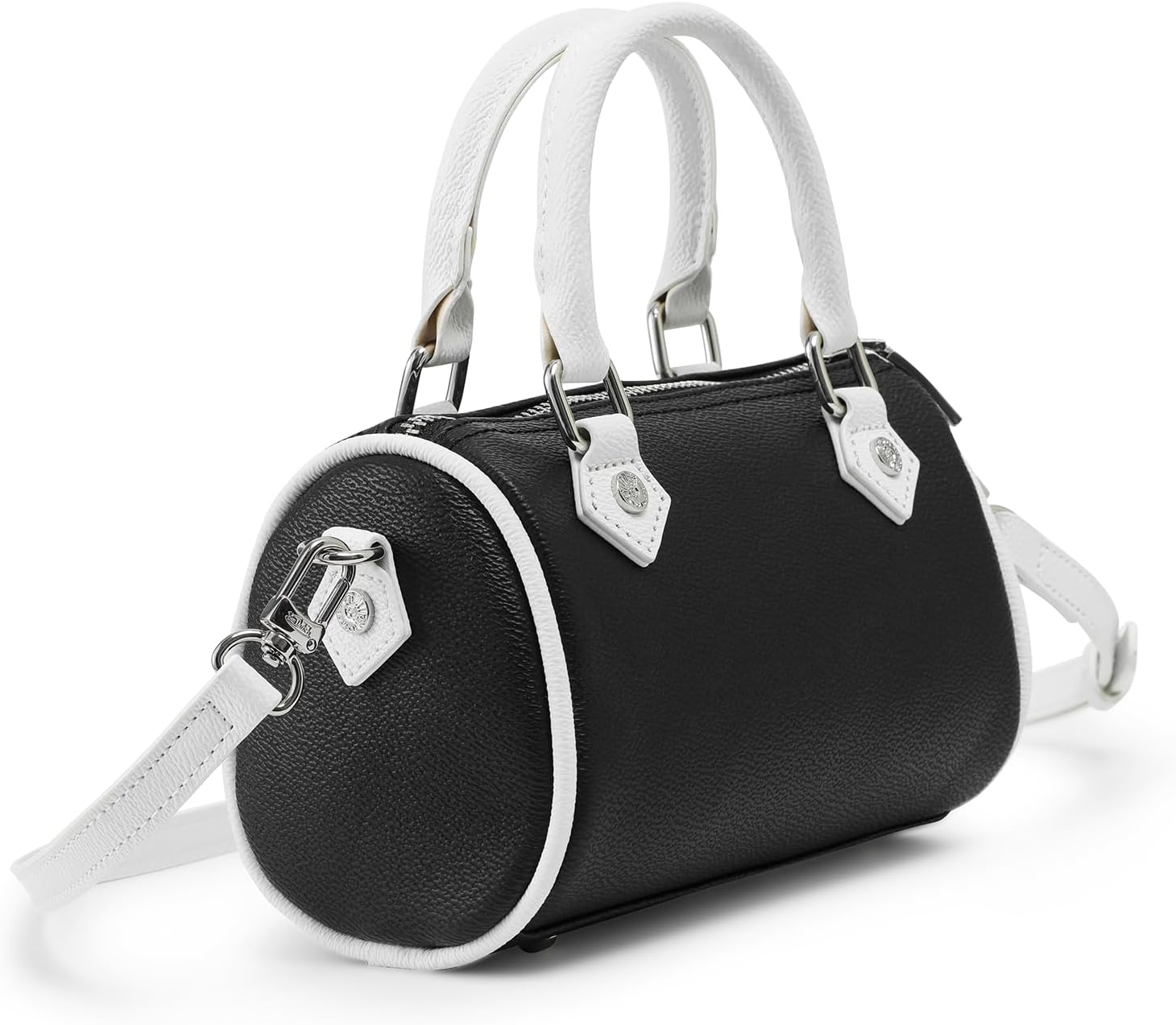 Von Dutch Core Hanna Bag | 6.5” Vegan Leather Mini Crossbody with Logo Hardware, Top Handles & Branded Interior Pouch