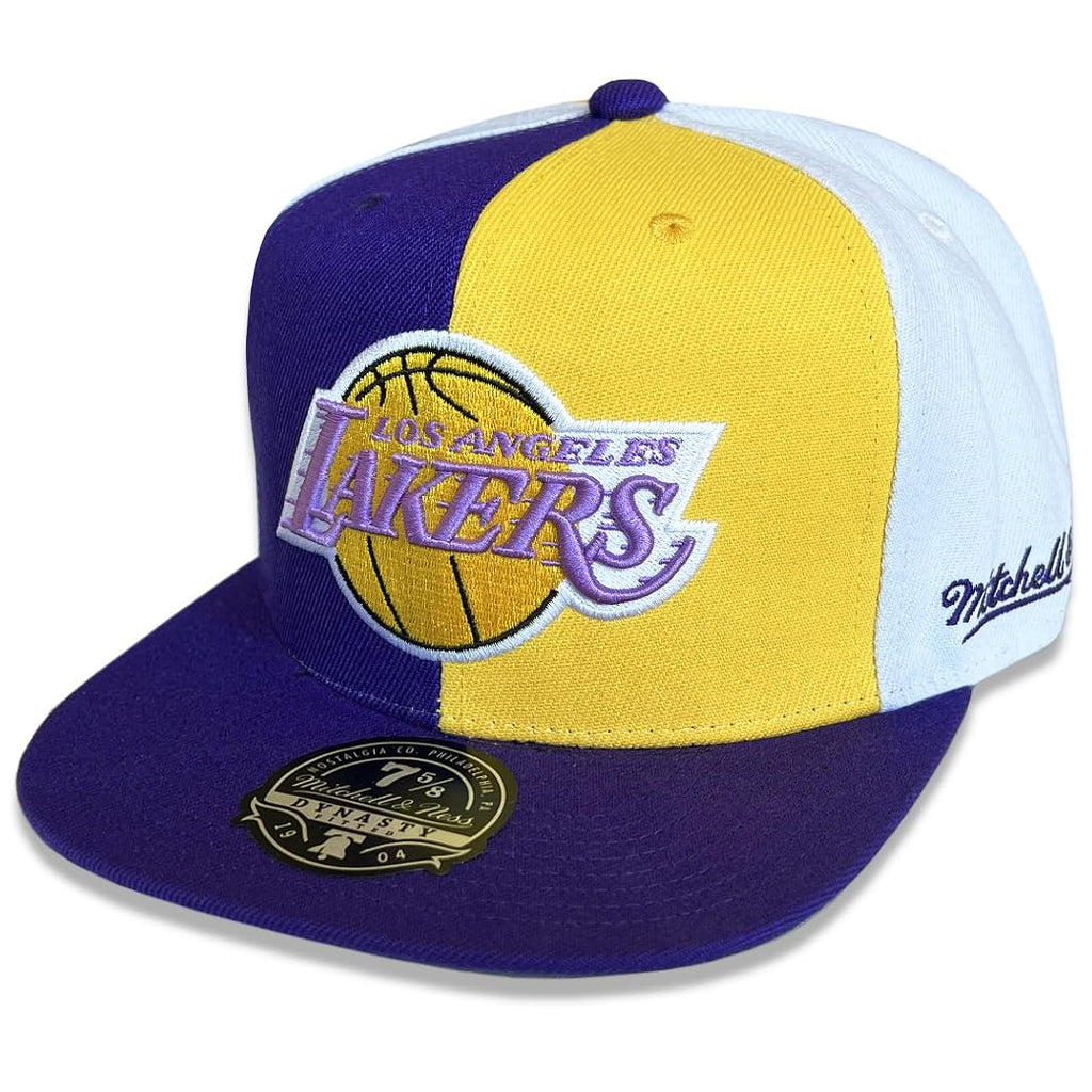Mitchell & Ness LA Los Angeles Lakers Reload 2.0 Pinwheel Dynasty Fitted Hat, Cap