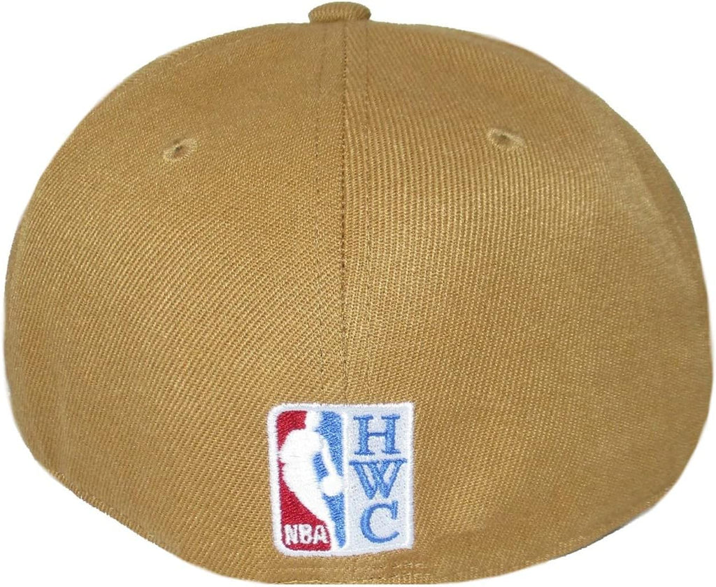 Mitchell & Ness Atlanta Hawks Sand and Sky Dynasty Fitted Hat Cap - Brown