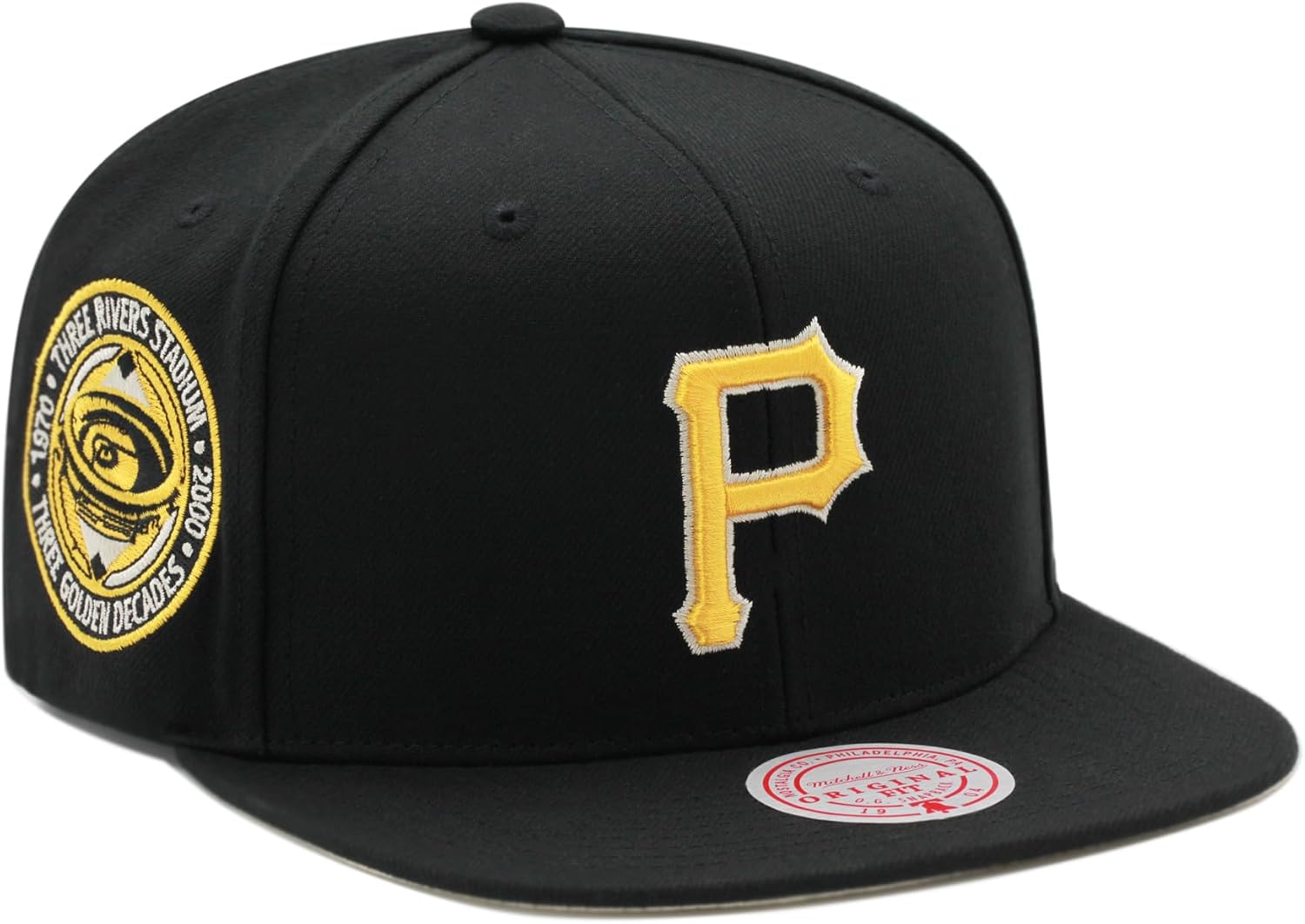 Mitchell & Ness Pittsburgh Pirates Cooperstown MLB Team Classic Snapback Hat Cap - Black