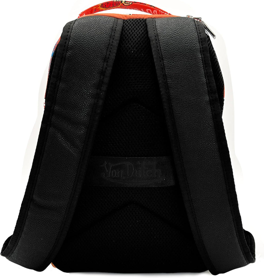 Von Dutch Small Backpack – Stylish Multi‑Purpose Backpack with Front Zip Pocket, Adjustable Straps, and Durable Design (Orange Jax)